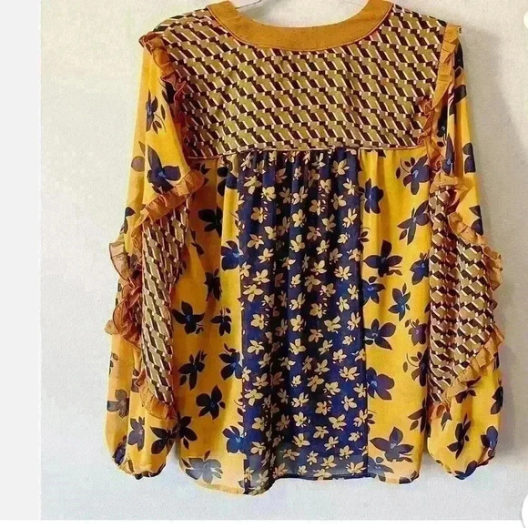 Cabi Golden Harmony Floral Top Blouse - Picture 6 of 9